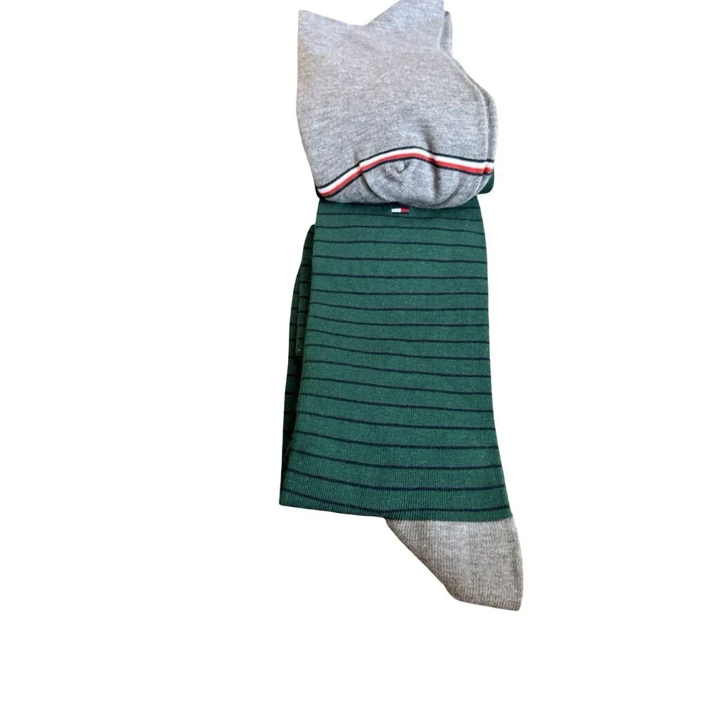Tommy Hilfiger Men's 2-PK Argyle Trouser Socks Cotton Blend Classic Style NWT